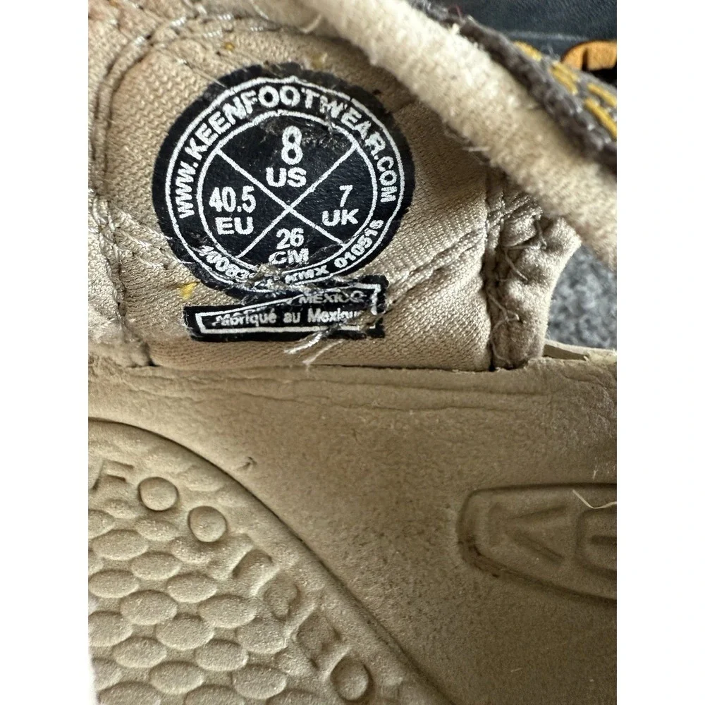 Keen Newport H2 Sandal Gray/Yellow/Tan Mens‎ 8 Hiking Waterproof #3-1